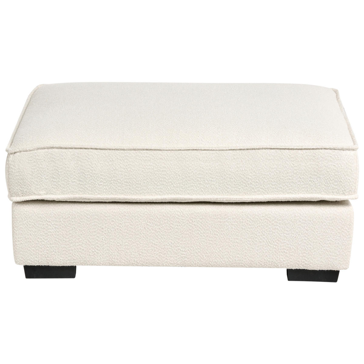 OTTOMANE Hellbeige Kolding - Beige/Schwarz, Textil (94/45/65cm) - Beliani