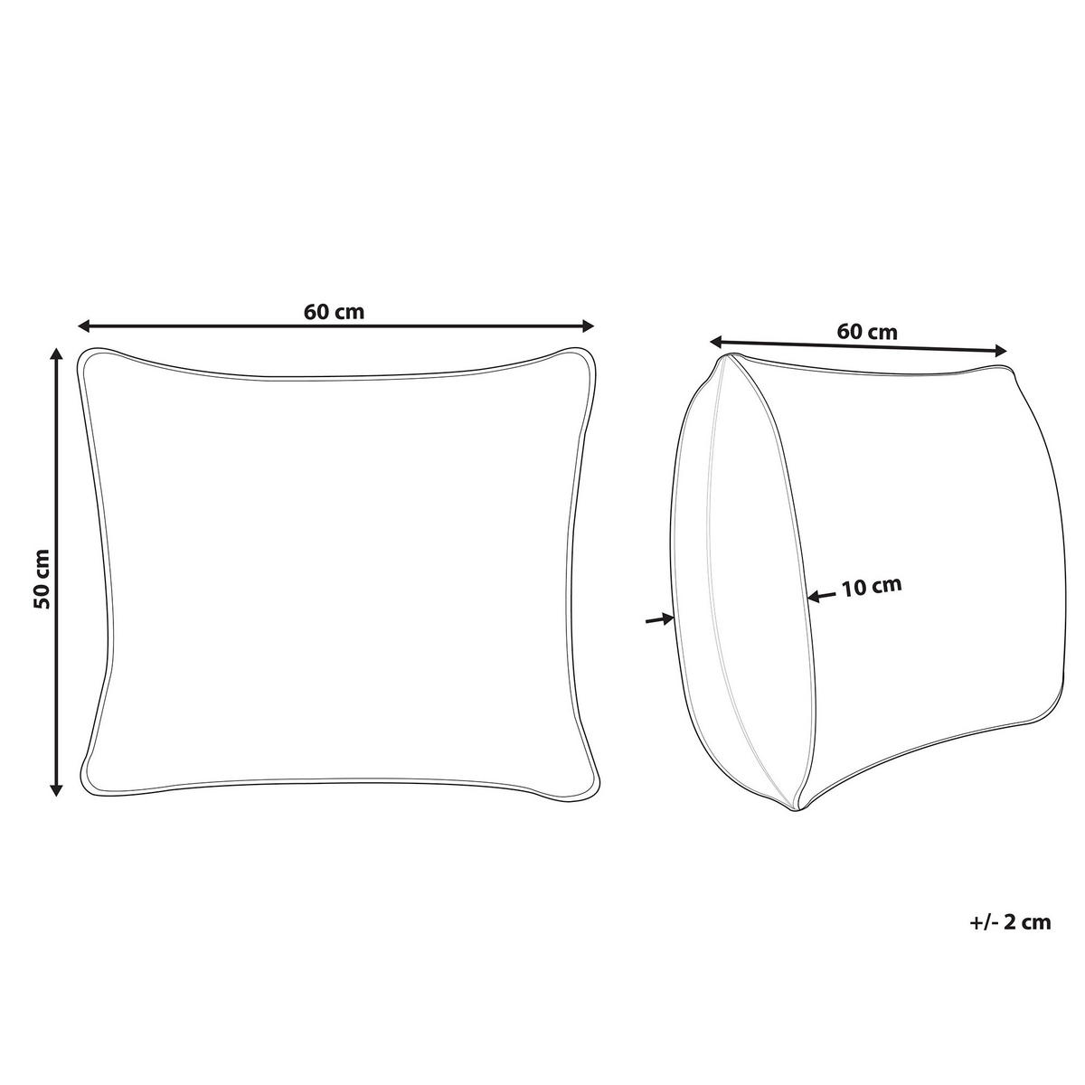KOPFKISSEN Weiß 60/50 cm Vihren - Weiß, Naturmaterialen (60/50cm) - Beliani