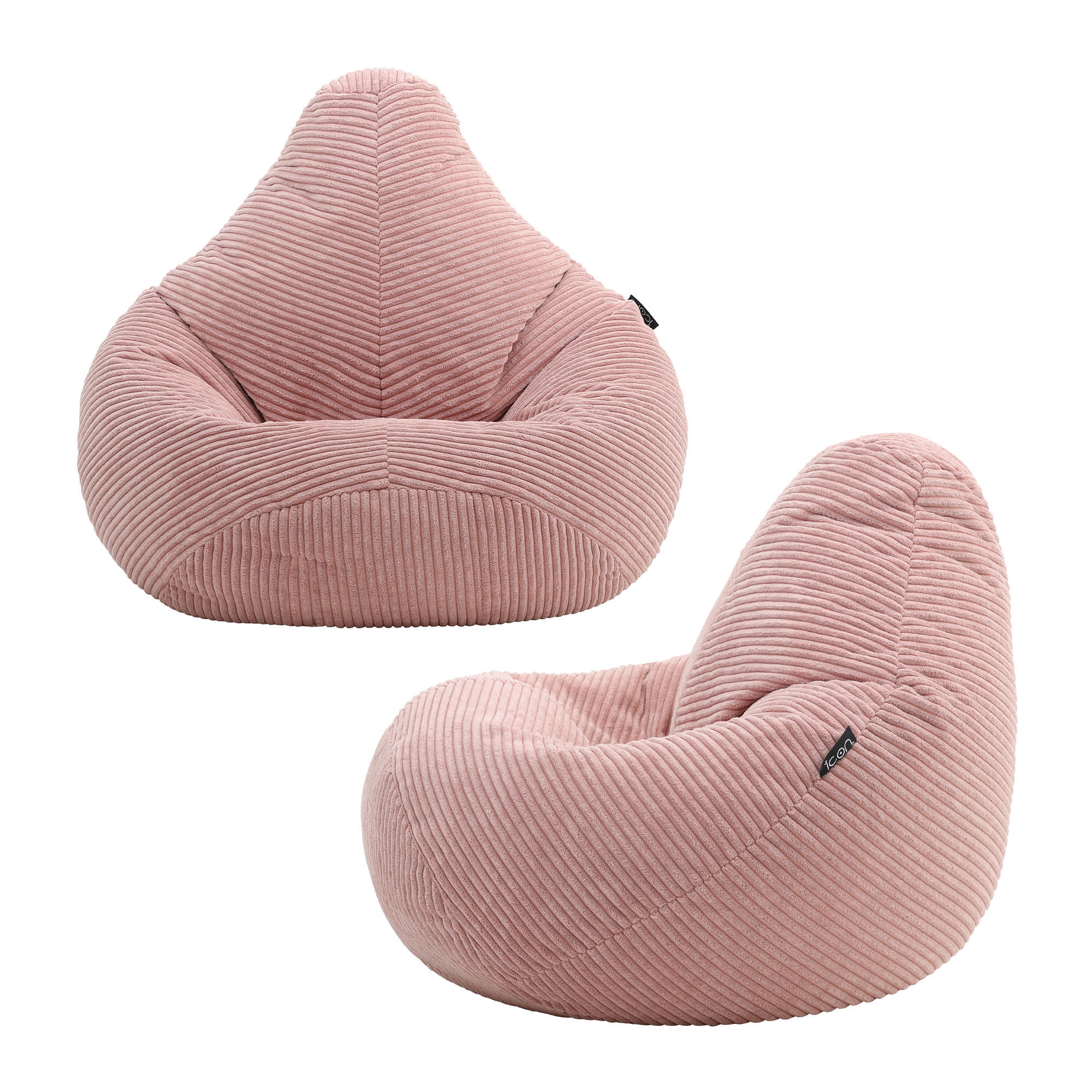 SITZSACK für Kinder Sessel aus Cord 2-tlg. - Pink, Textil (69/59/65cm) - icon