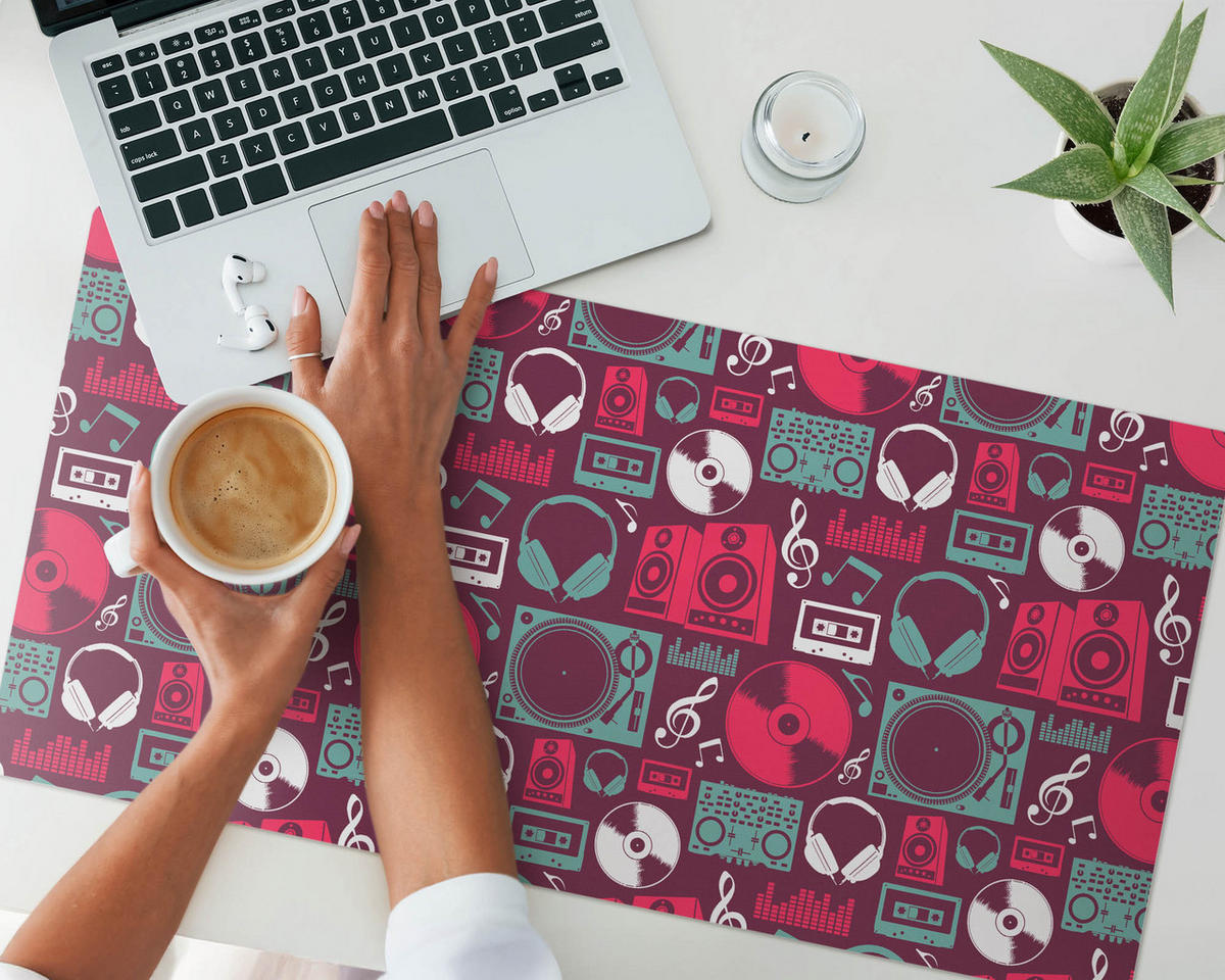 SCHREIBTISCHUNTERLAGE 90x45 cm Bordeaux - Bordeaux, Kunststoff (1.6/90/45cm) - Wallfluent