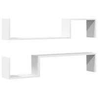 WANDREGALE 2 Stk. Weiß 100x15x20 cm Holzwerkstoff - Weiß, Holzwerkstoff (100/20/15cm) - furnicato