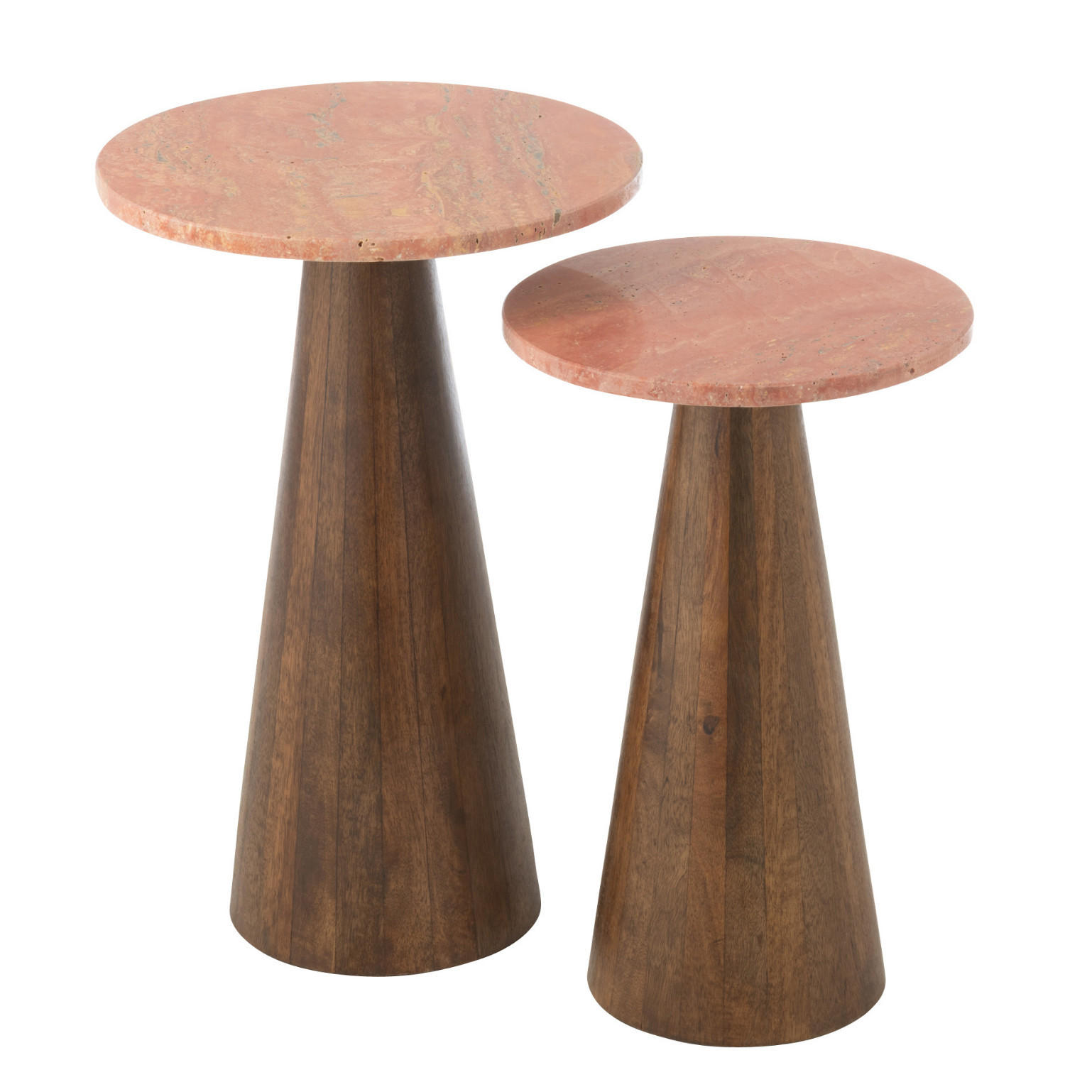 BEISTELLTISCH RUND Braun - Braun, Holz (35/35/53cm) - J-Line