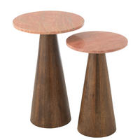 BEISTELLTISCH RUND Braun - Braun, Holz (35/35/53cm) - J-Line