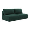 3-SITZER SOFA mit Schlaffunktion Strukturstoff Stoff Grün - Dunkelgrün/Schwarz, Kunststoff/Textil (216/79/102cm) - Makamii