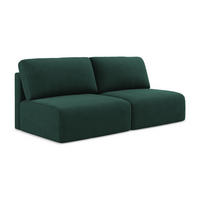 3-SITZER SOFA mit Schlaffunktion Strukturstoff Stoff Grün - Dunkelgrün/Schwarz, Kunststoff/Textil (216/79/102cm) - Makamii
