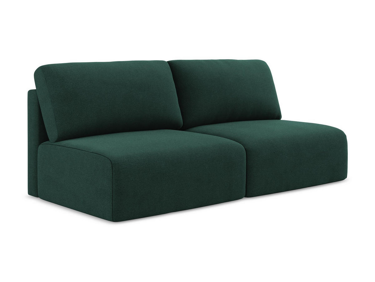3-SITZER SOFA mit Schlaffunktion Strukturstoff Stoff Grün - Dunkelgrün/Schwarz, Kunststoff/Textil (216/79/102cm) - Makamii