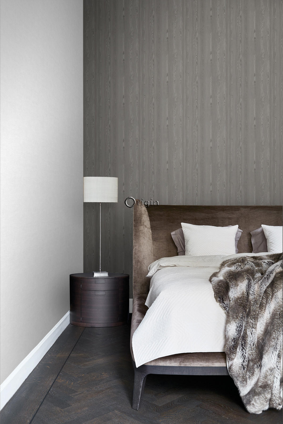TAPETE Holzoptik 53 cm x 10.05 m - Grau, Papier (53/1000cm) - Origin Wallcoverings