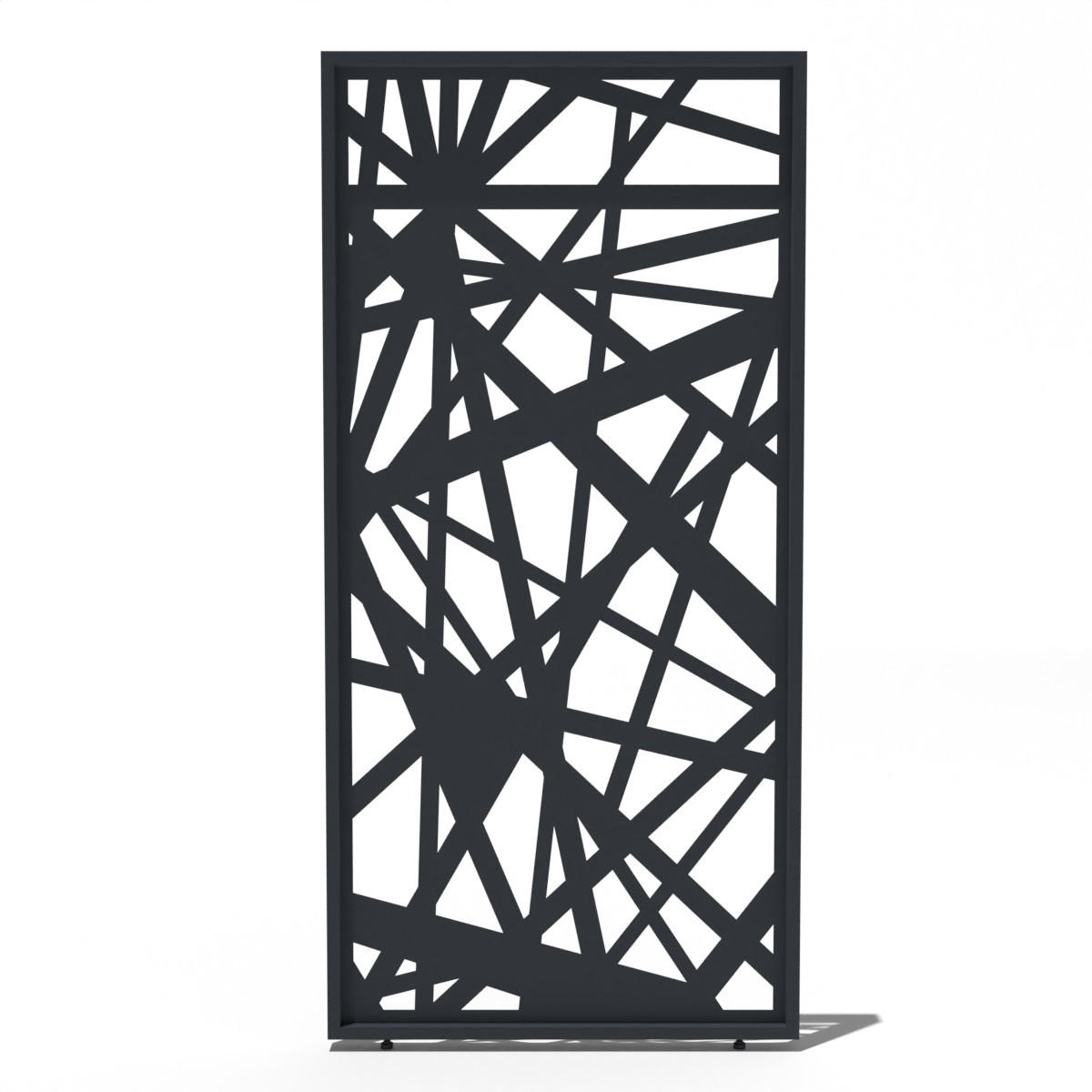 SEITENWAND für Pergola aus Aluminium 123cm Grau - Anthrazit, Metall (123/234/6cm) - WEIDE