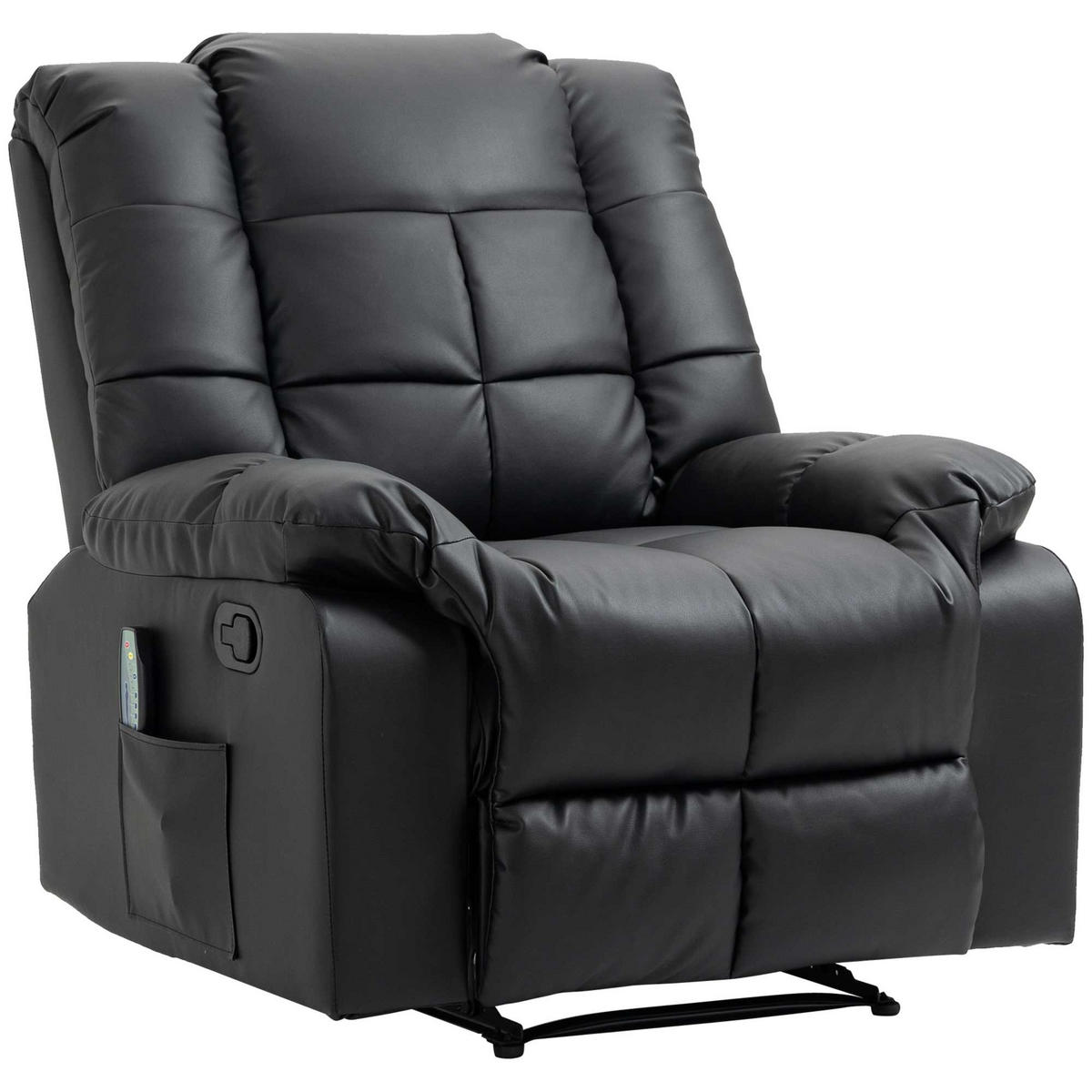 MASSAGESESSEL DE-06344 8 Vibrationspunkte, 165° neigbar Schwarz - Schwarz, Holz/Metall (99/99/94cm) - ComfortXL