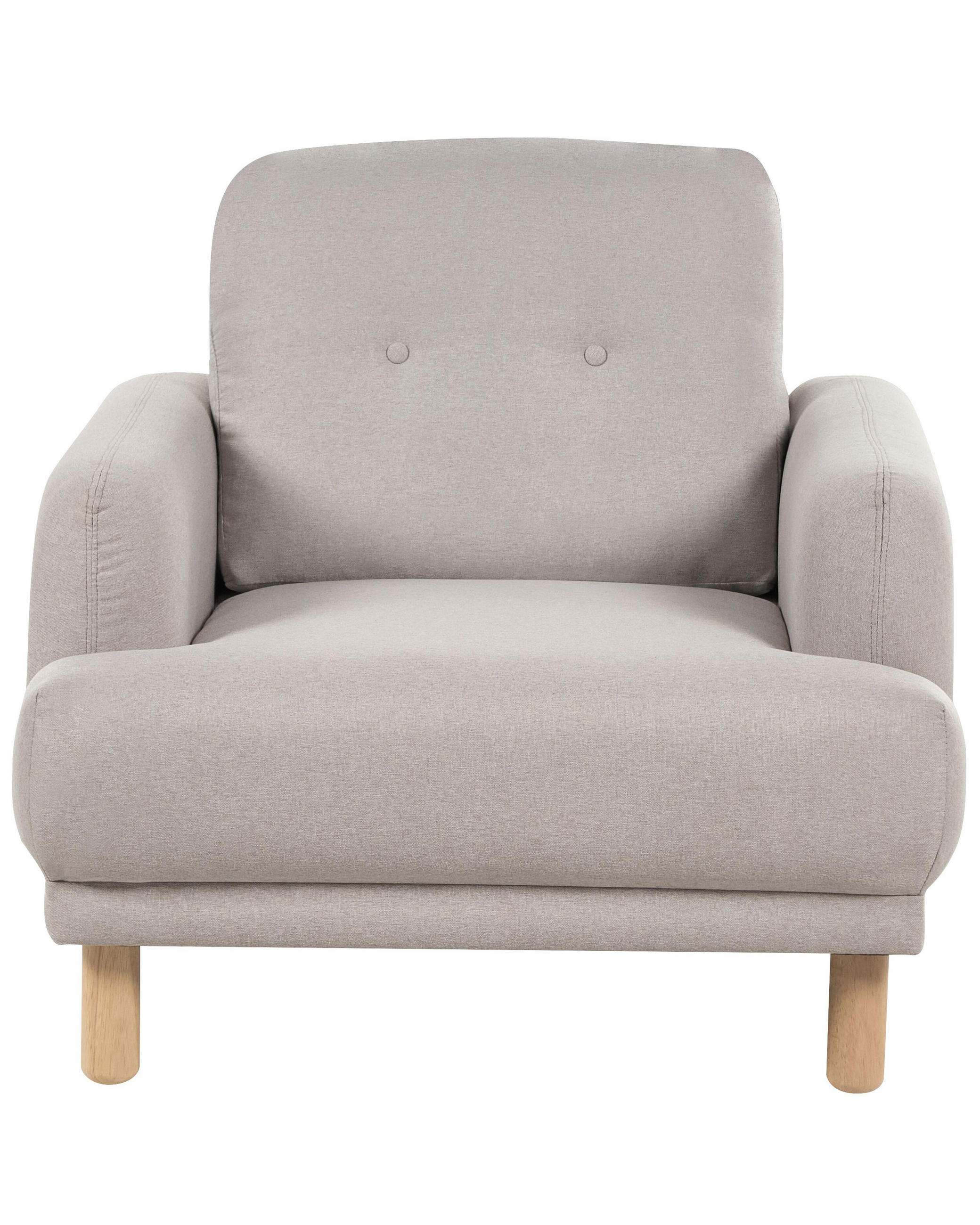 SESSEL Taupe Tuve - Beige/Weiß, Textil (88/85/90cm) - Beliani