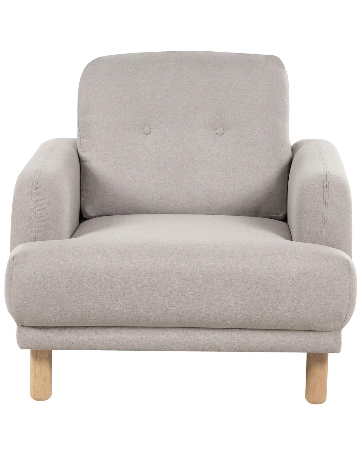 SESSEL Taupe Tuve - Beige/Weiß, Textil (88/85/90cm) - Beliani