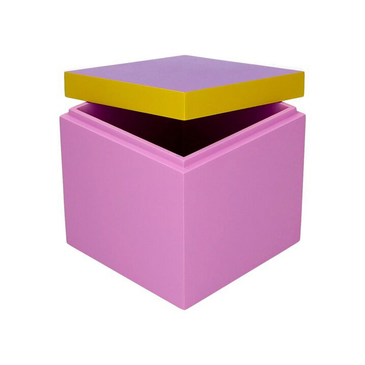 AUFBEWAHRUNGSBOX Neo S, MDF, Lila / Gelb / Rosa, 13 x 13 cm - Lila, Holzwerkstoff (14.5/13/14.5cm) - Gift Company