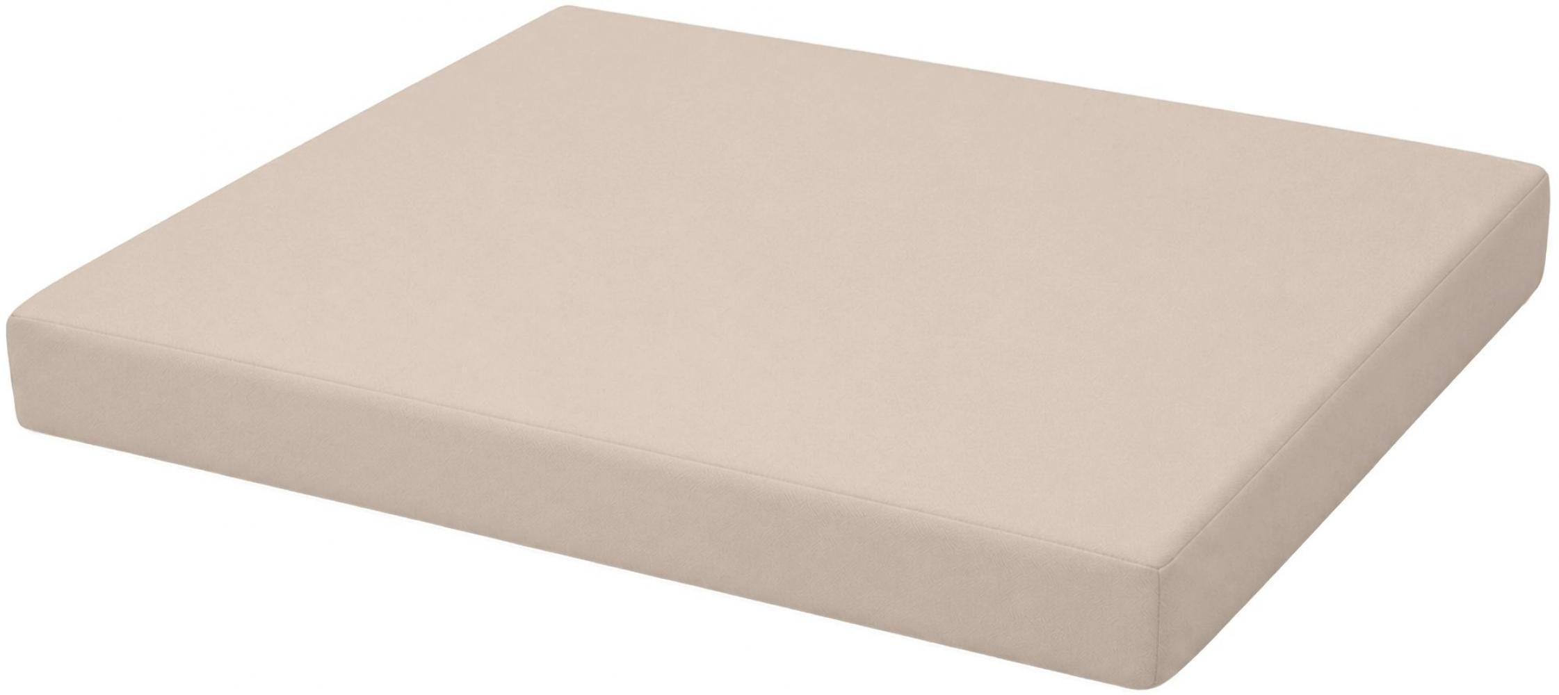 GARTENSTUHL eckig 55/43/5 cm Stoff Creme - Creme, Textil (55/5/43cm) - CLP
