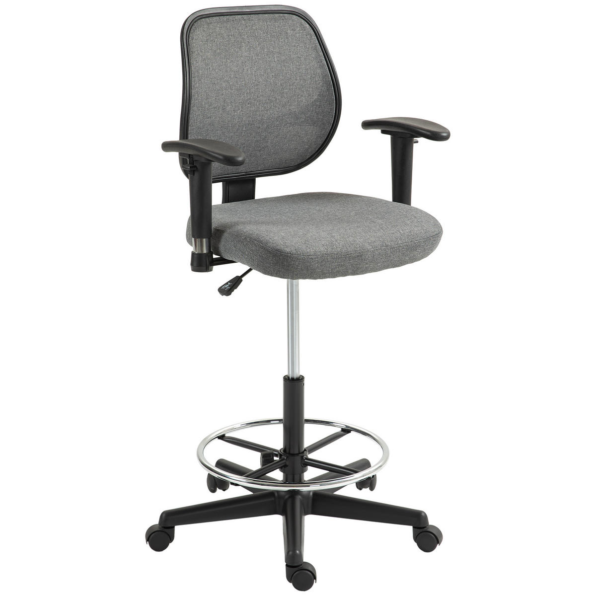 DREHSTUHL DE-11697 60/57/97-119 cm Grau - Grau, Textil (57/119/60cm) - ComfortXL