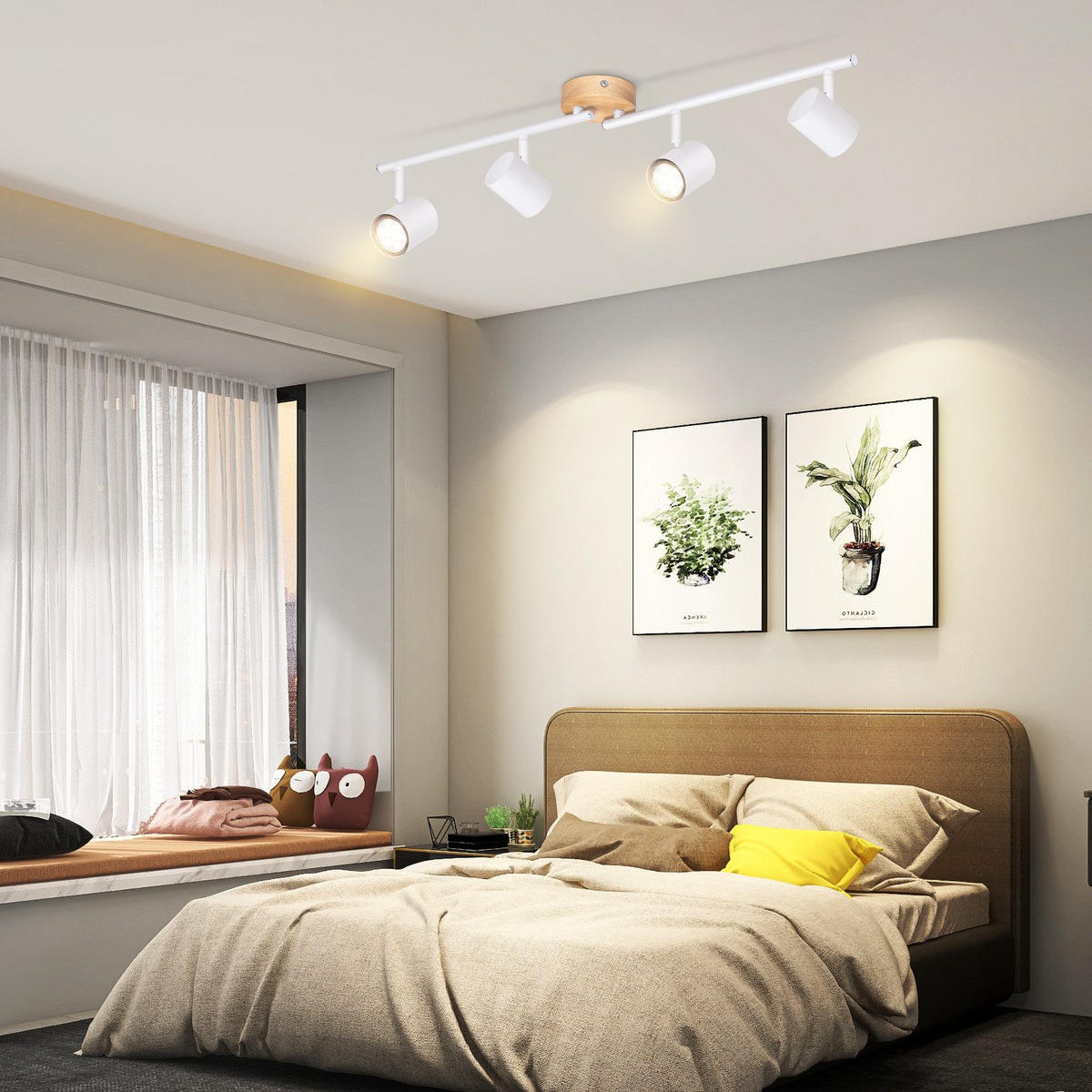 STRAHLER Hersfeld 4-flammig 71/6.5/16.5 cm - Weiß, Metall (71/6.5/16.5cm) - Nettlife