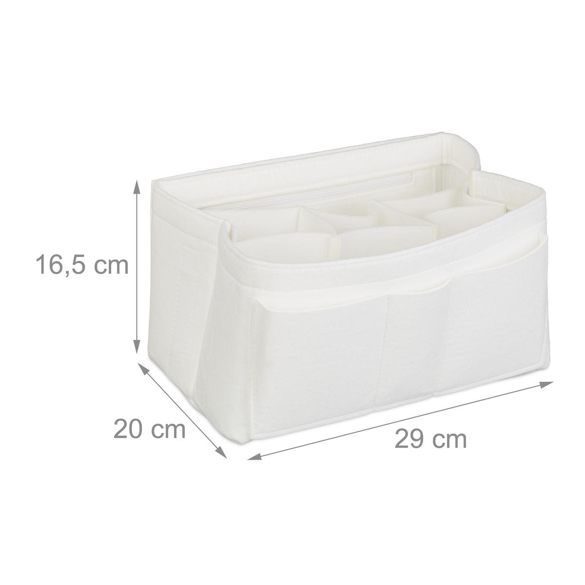 TASCHENORGANIZER - Weiß, Textil (29/16.5/20cm) - Relaxdays