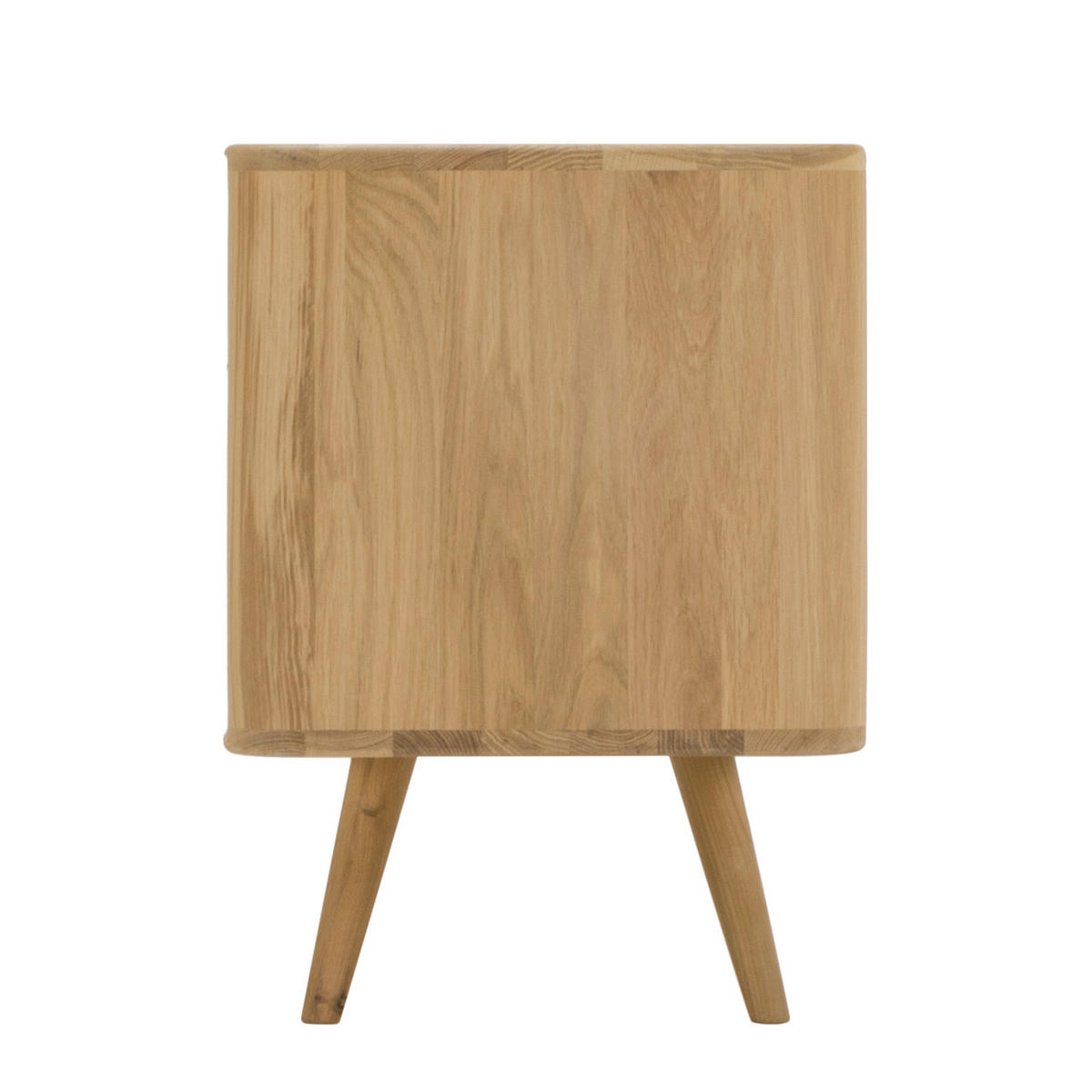 SIDEBOARD - Wildeiche massiv - Weiß, Holzwerkstoff (180/60/42cm) - home24