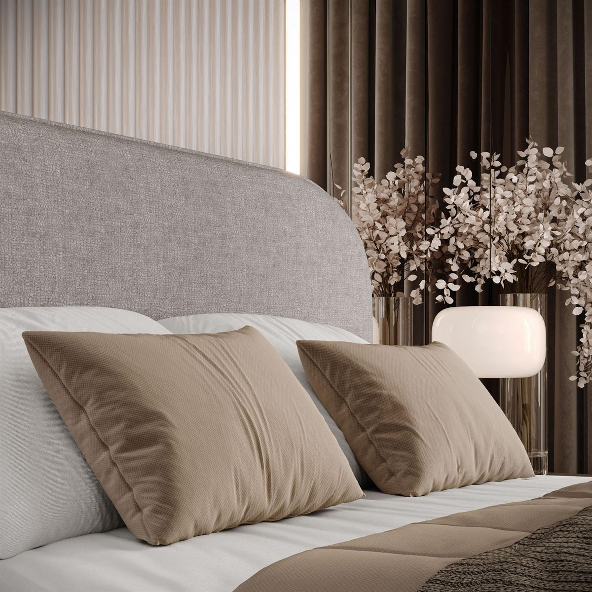POLSTERBETT OLIMPIA mit Bettkasten 120x200, Perfect Harmony 80 - Hellgrau, Textil (120/200cm) - Lookway