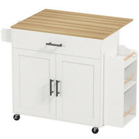 KÜCHENINSEL MIT ABKLAPPBARER ARBEITSPLATTE, Für Esszimmer Und Küche, 120/68/85 cm - Weiß, Holzwerkstoff (68/85/120cm) - Rolipo
