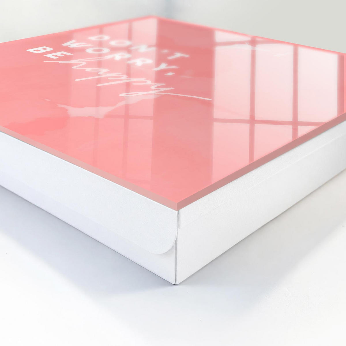 SCHLÜSSELBOX Weiß 30x30 cm – Türöffnung nach rechts - Positive Inspiration - Pink, Metall (30/30/5cm) - TULUP