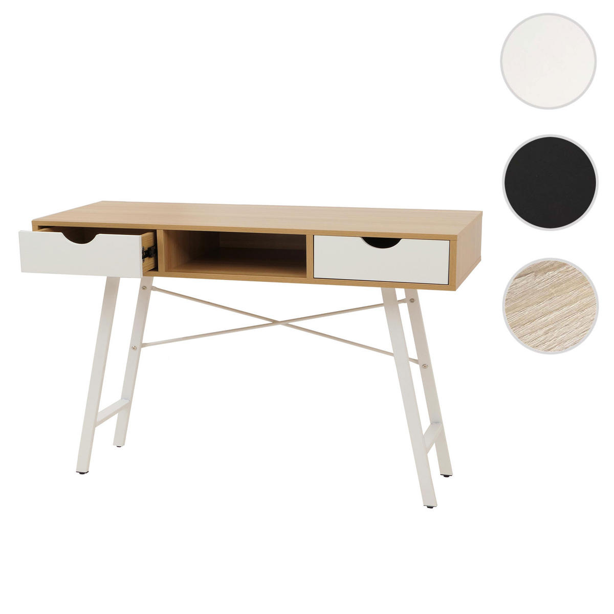 SCHREIBTISCH rechteckig Buche Dekor - Buchefarben, Holz (120/60/76cm) - Jamb