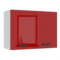 HÄNGESCHRANK SG 80 cm, mit 2 Türen, Rot Hochglanz - Rot, Holz (80/58/29.6cm) - B BELINI GROUP