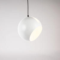 GALERIELEUCHTE Ball 5m Abhängung Weiß/Schwarz Ø 30cm - Schwarz/Weiß, Metall (30/30/20cm) - s.luce