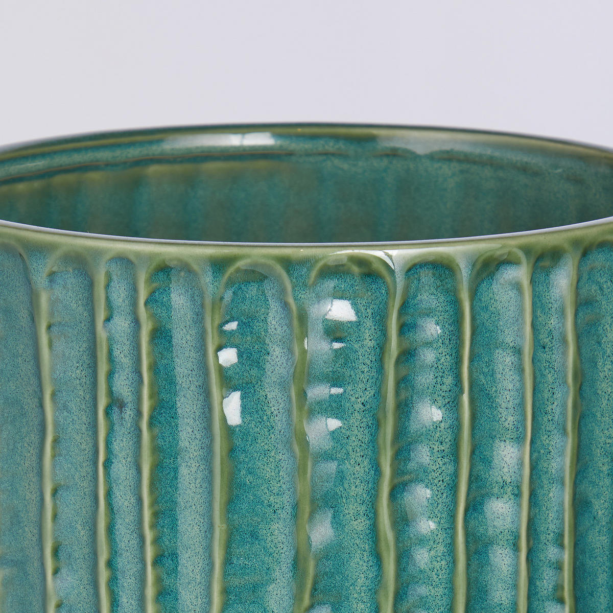 BLUMENTOPF Reed - Grün, Keramik (20cm) - Butlers