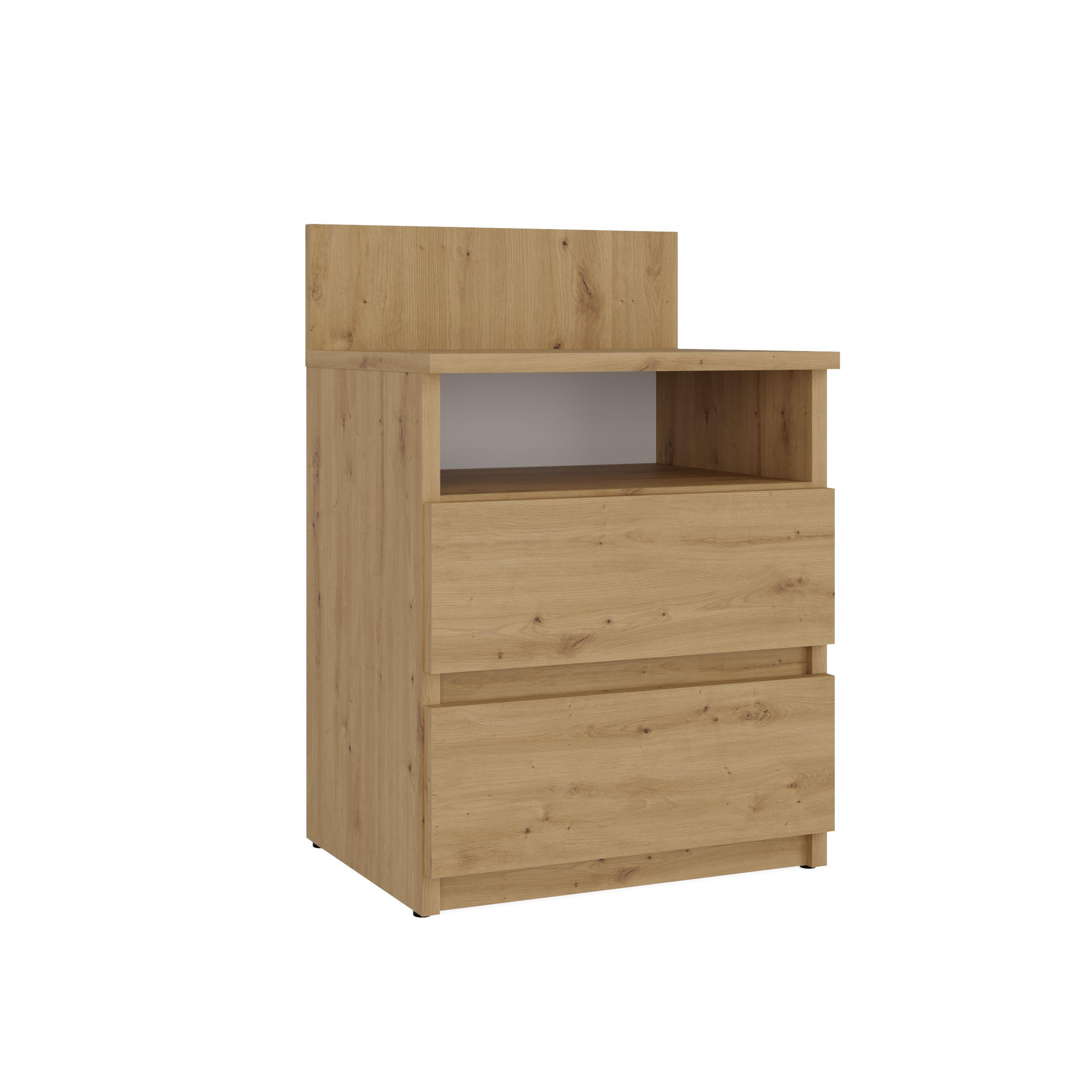 NACHTTISCH MALWA M1 EICHE ARTISAN - Eiche Artisan, Holzwerkstoff (40/59/32cm) - CDF