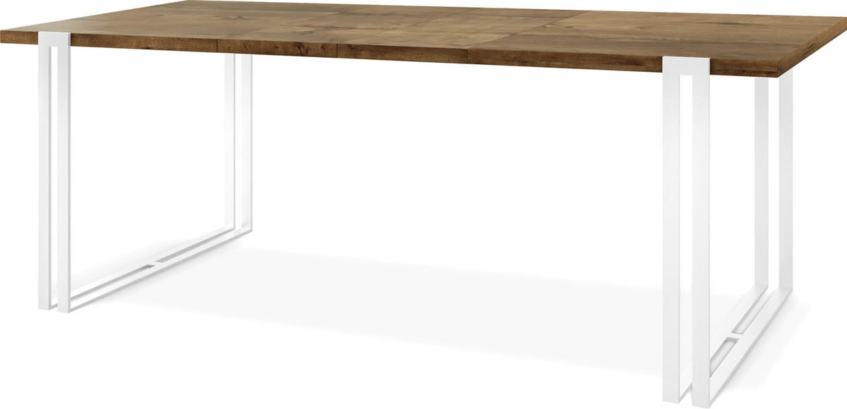 ESSTISCH Lilo rechteckig ausziehbar, Lefkas Eiche 160-260/90/76 cm - Alteiche/Braun, Holzwerkstoff/Metall (90/260/76cm) - WFL GROUP