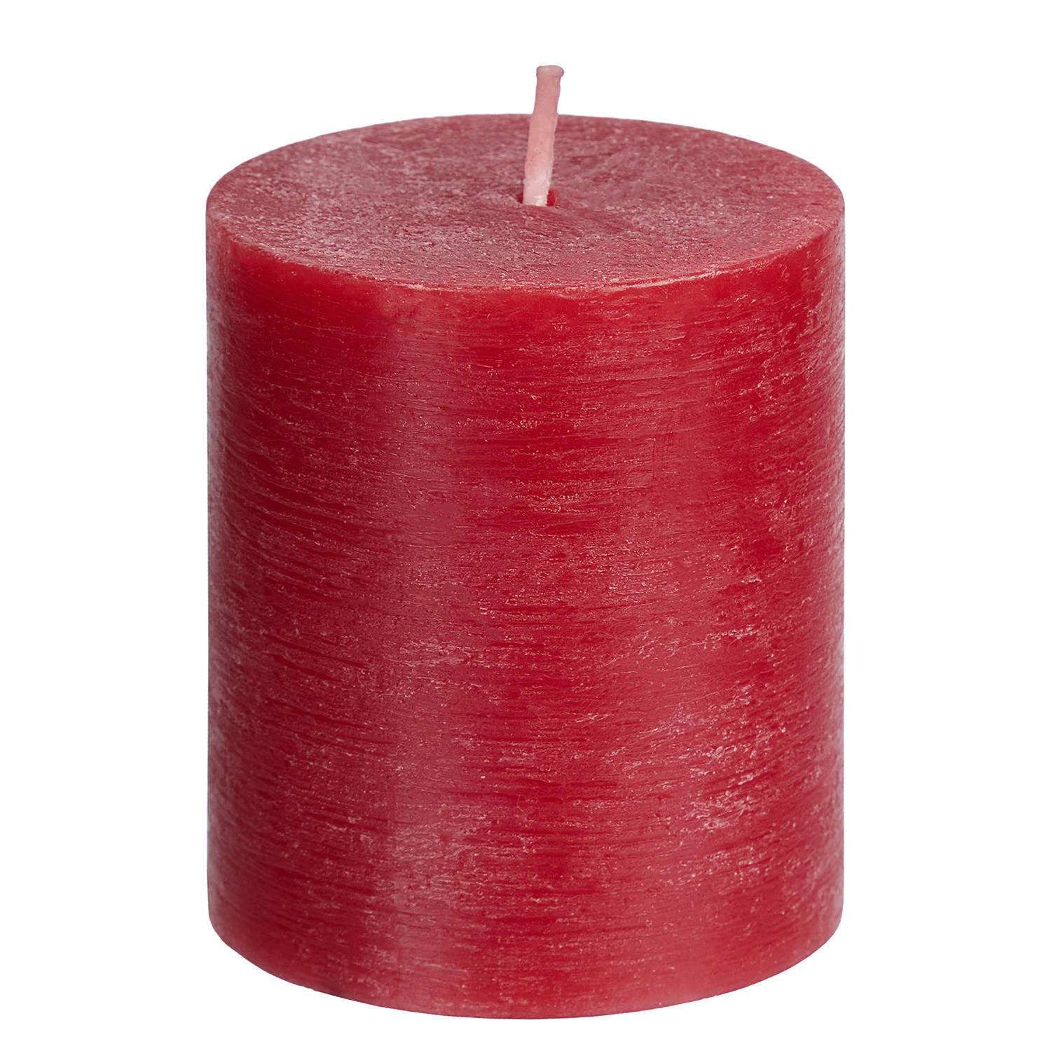 STUMPENKERZE (12er Set) Rustic - Rot, Paraffin (8cm) - BUTLERS