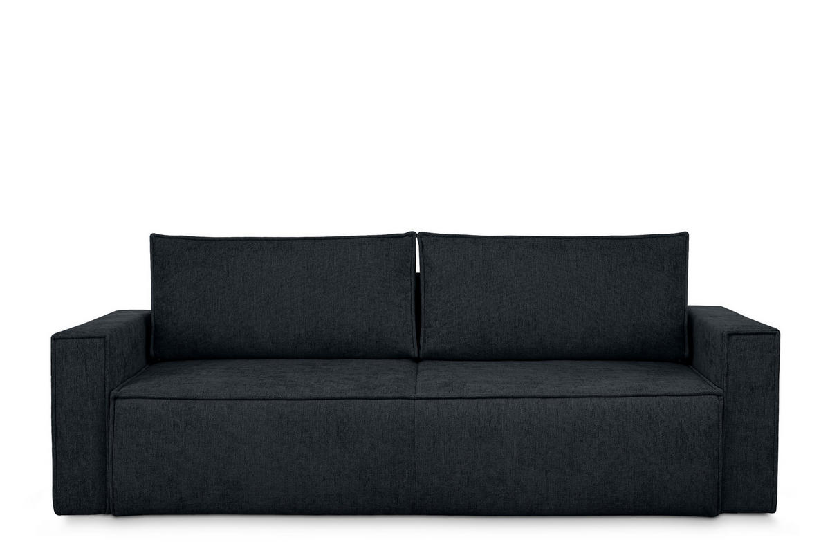 3-SITZER-SOFA NAPI II mit Schlaffunktion, dunkelblau - Dunkelblau, Textil (228/89/101cm) - KONSIMO®