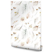 VLIESTAPETE Aquarell-Wildblumen – Beige, Weiß – 50x1000 cm - Beige/Weiß, Papier (50/1000cm) - Muralo