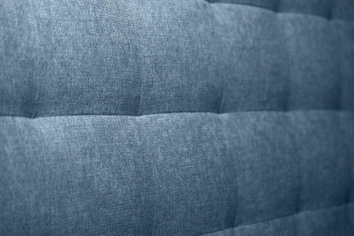 KOPFTEIL gepolstert - Gesteppt – ozeanblauer Stoff - 160 cm - Beige/Dunkelblau, Holz (160/120/10cm) - Sommeil de Plomb