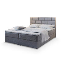 POSTEL BOXSPRING KERLO 160x200 cm, s matrací a úložným prostorem, světle šedá - světle šedá, kompozitní dřevo/textil (160/200cm) - MASSENO