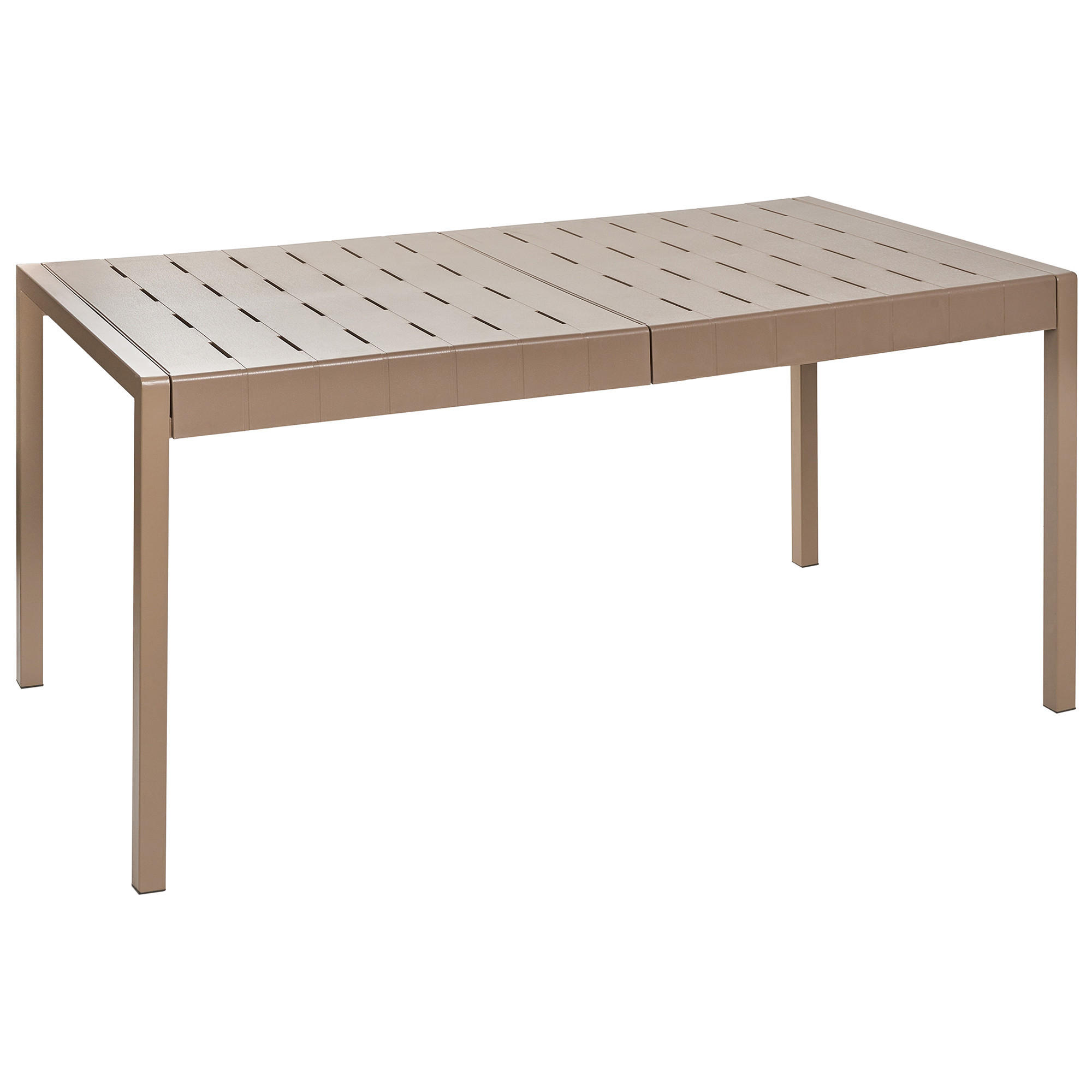 ZAHRADNÍ STŮL 154/84 cm Hnědý Bartica - hnědá, plast (154/84/76cm) - Beliani
