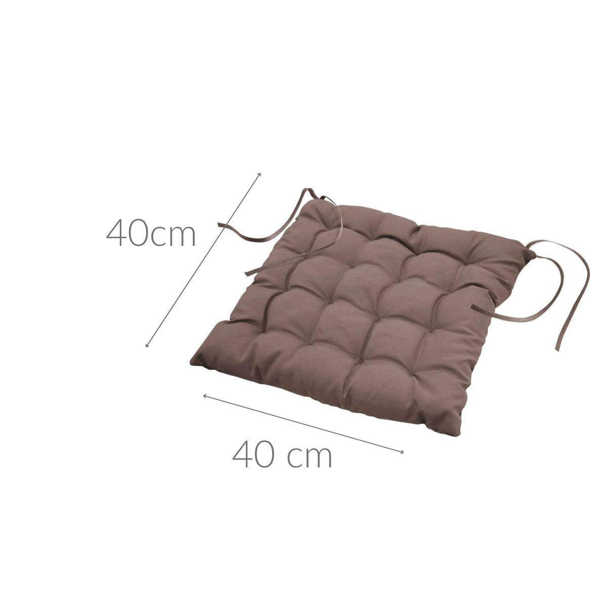 STUHLKISSEN Essentiel 40/40 cm - Taupe, Textil (40cm) - Douceur d´intérieur