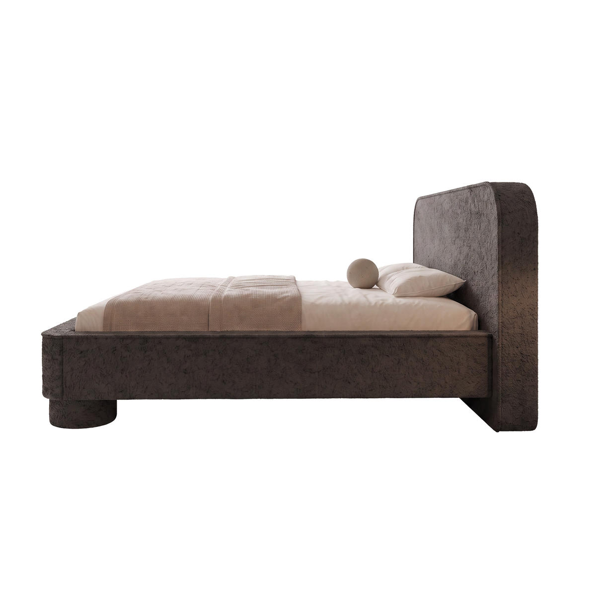 POLSTERBETT SALNUK 120x200 cm, Braun - Braun, Textil (200/120cm) - Fedve
