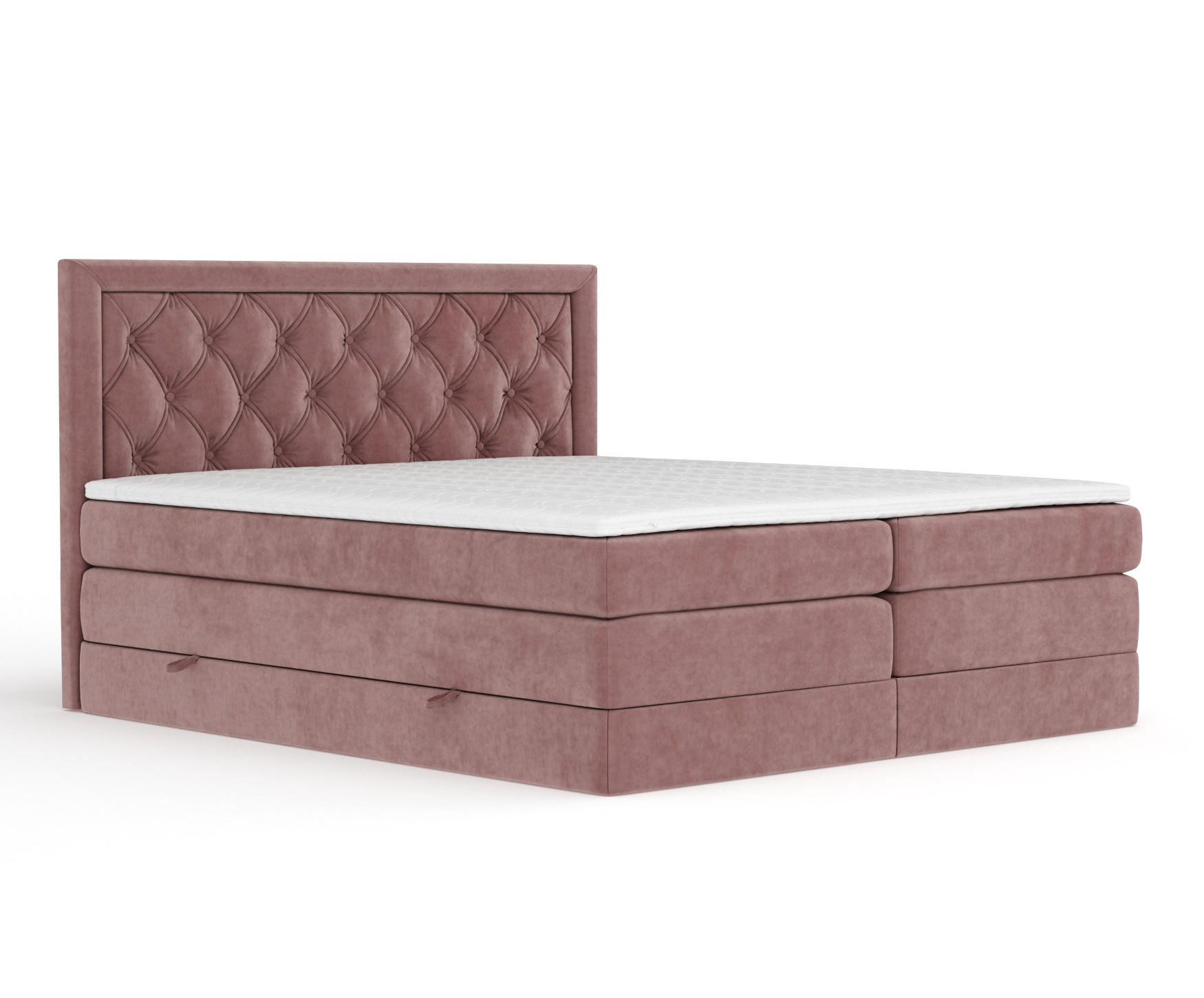 BOXSPRINGBETT Aurelia Rosa 180/200 cm - Schwarz/Rosa, Holz/Holzwerkstoff (180/200cm) - Maison de Reve