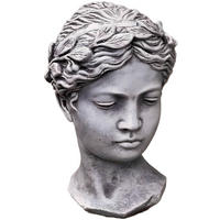 STEINFIGUR Frauenbüste Madeleine frostfest massiver Steinguss - Grau, Stein (14/27/14cm) - stoneandstyle