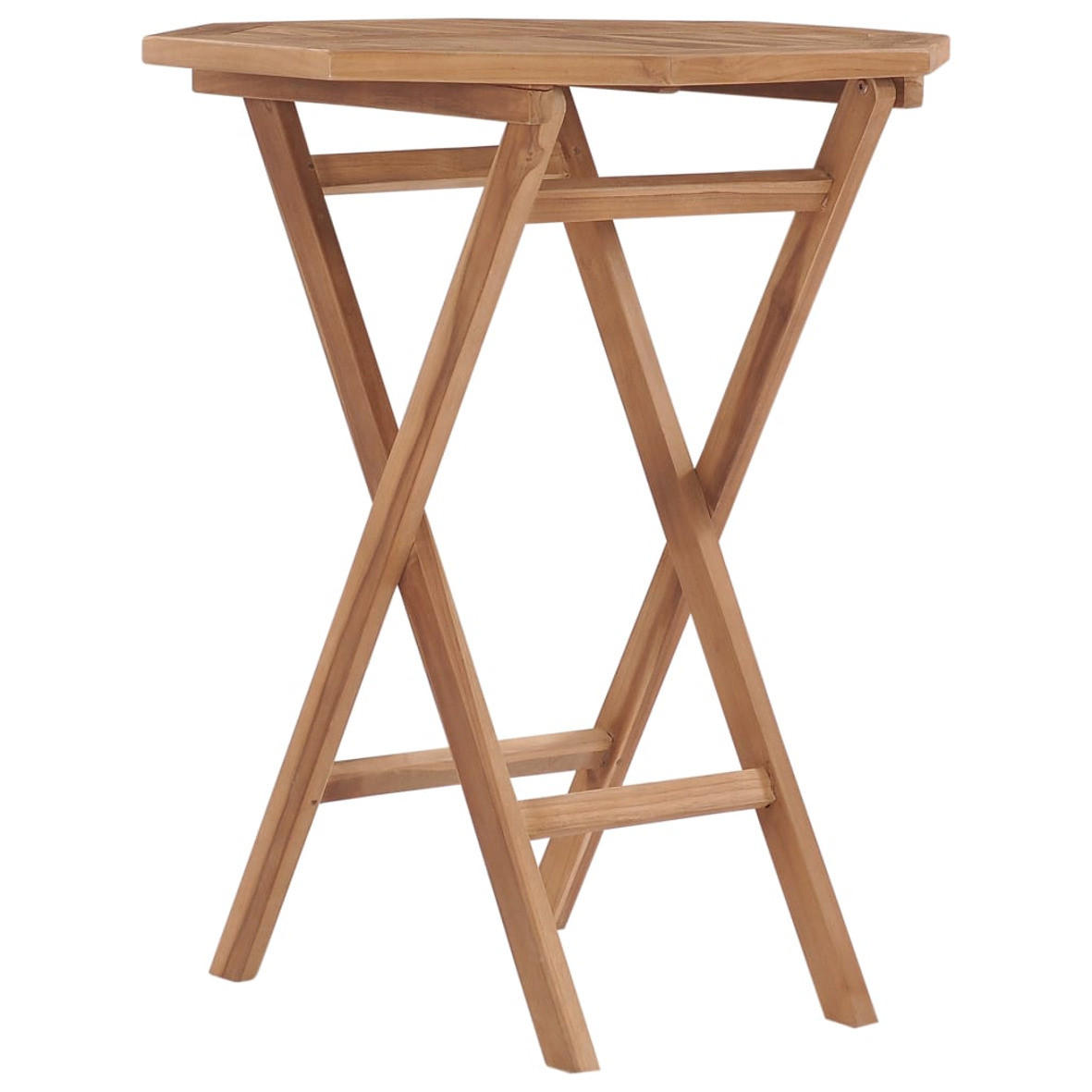 GARTENTISCH KLAPPBAR 60×60×75 CM TEAK MASSIVHOLZ - Braun, Holz (60/60/75cm) - vidaXL