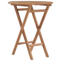 GARTENTISCH KLAPPBAR 60×60×75 CM TEAK MASSIVHOLZ - Braun, Holz (60/60/75cm) - vidaXL