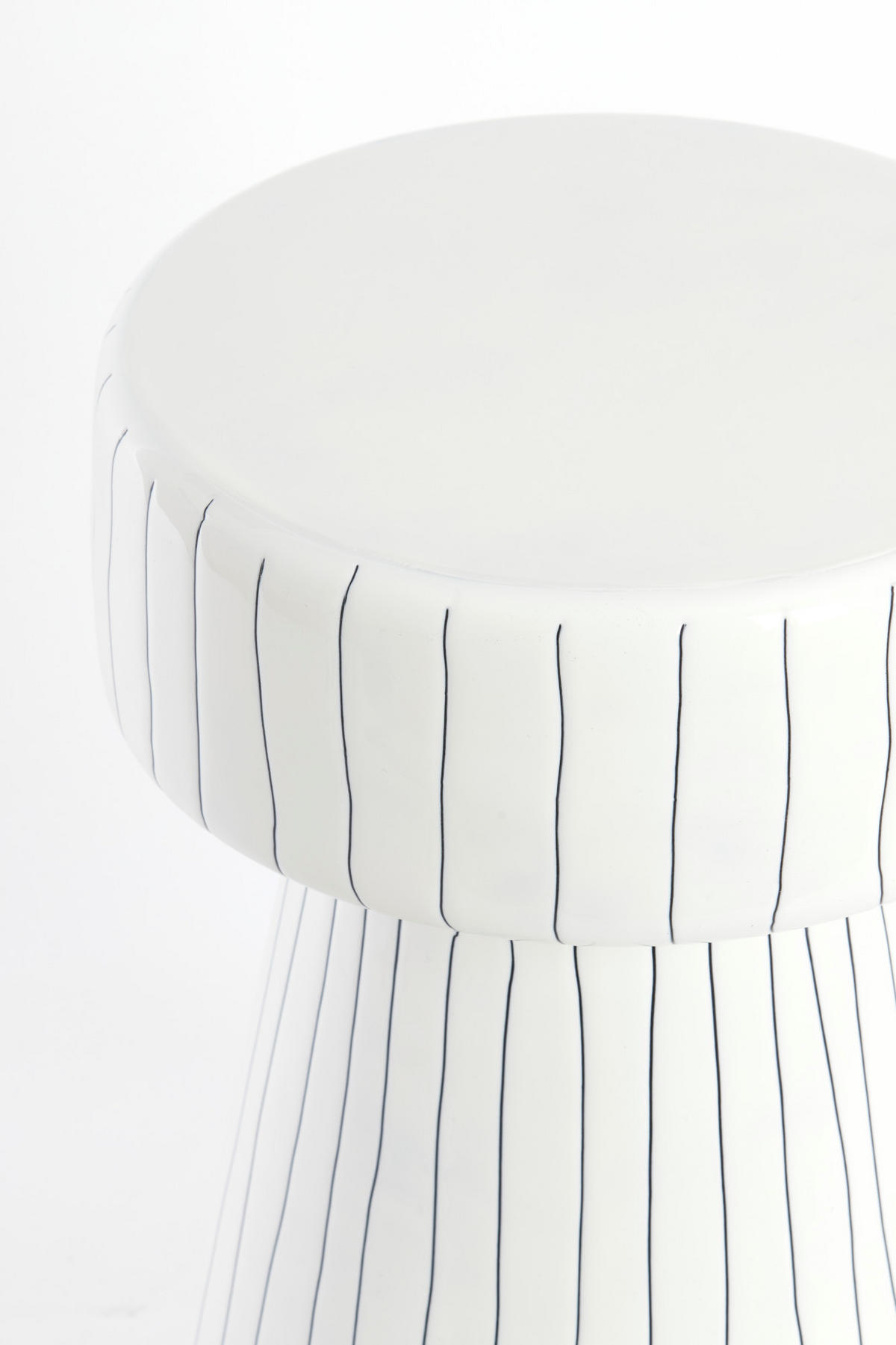 BEISTELLTISCH Dakwa Weiß Ø29/47 cm - Weiß, Metall (29/29/47cm) - Light & Living