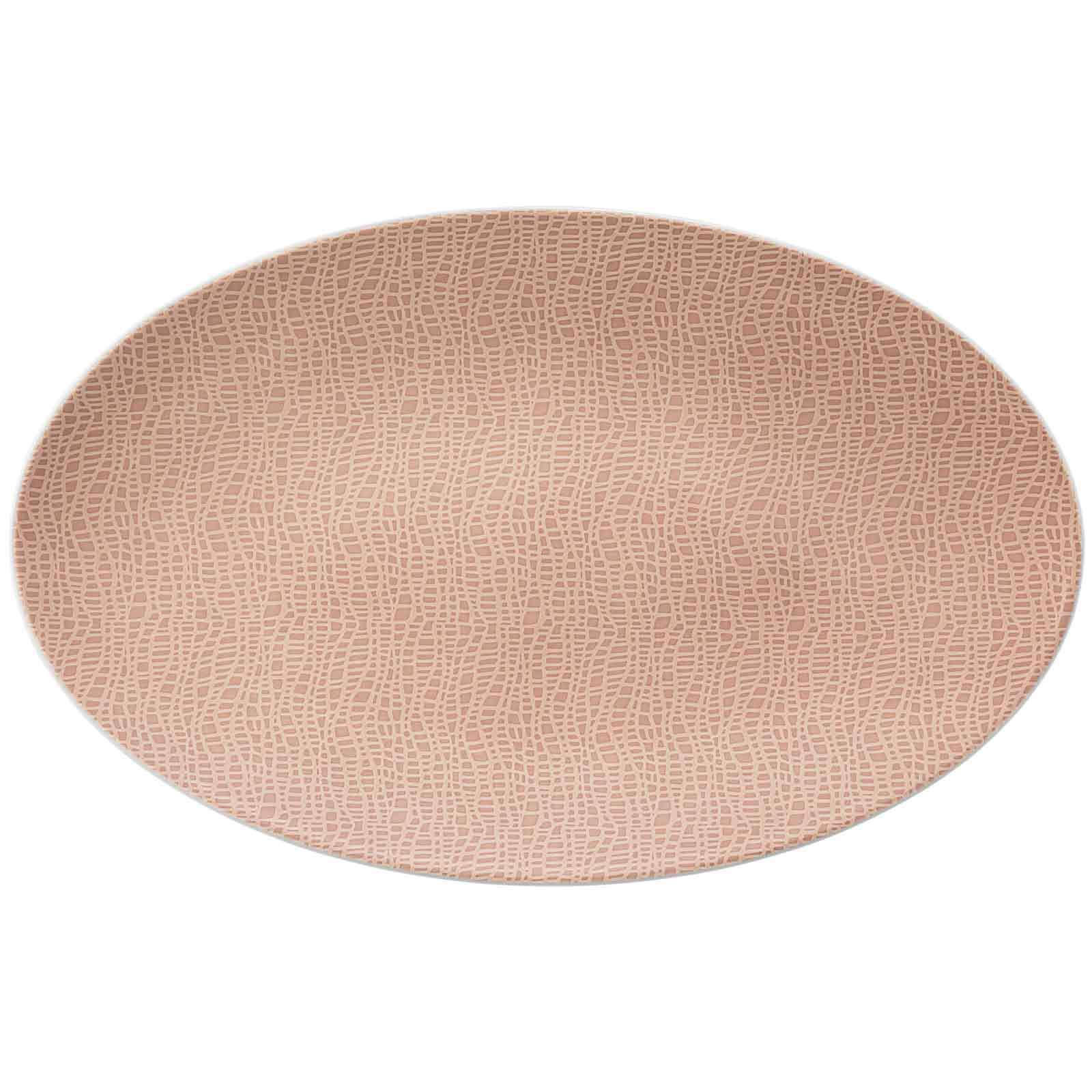 SERVIERPLATTE Life Fashion Posh Rose 40x26 cm - Rosa, Keramik (25.8/2.5/40.3cm) - Seltmann Weiden