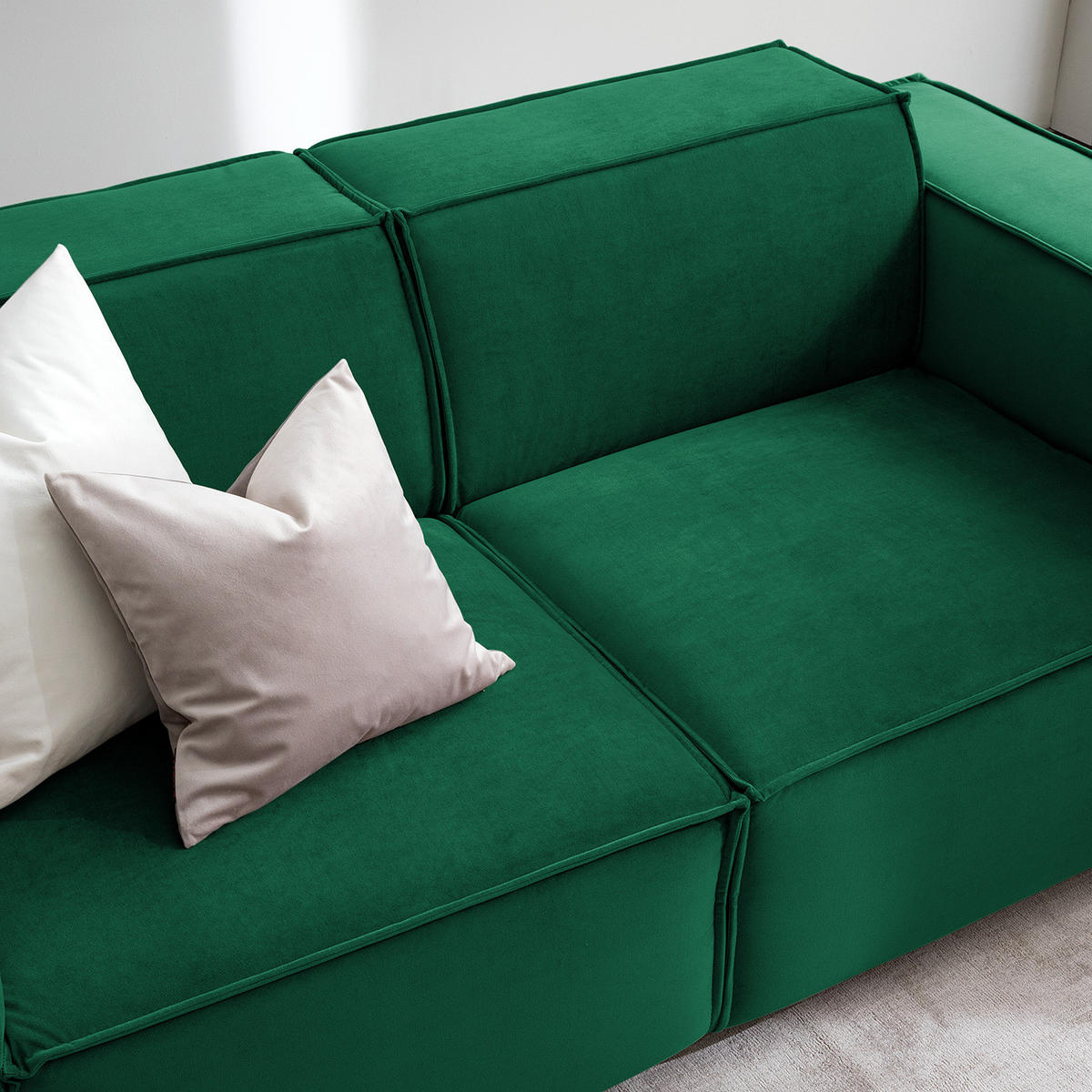 2-SITZER SOFA - Dunkelgrün, Textil (189/70/96cm) - home24