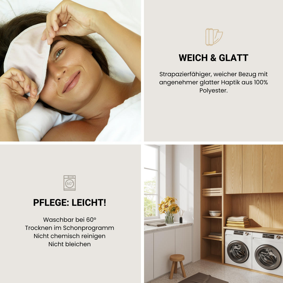 STEPPBETT Feels Like Down - 135 x 200 cm - Weiß - Weiß, Textil (135/200cm) - SCHIESSER