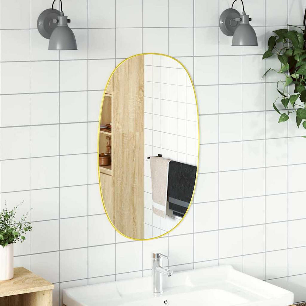 WANDSPIEGEL Golden 80x50 cm - Goldfarben, Glas (50/80/1cm) - furnicato