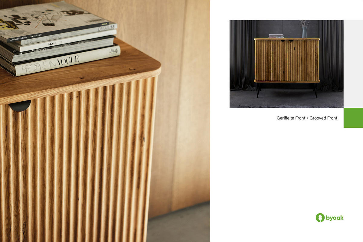 KOMMODE LINA - Kernbuche, Holz (97/87/46cm) - byoak