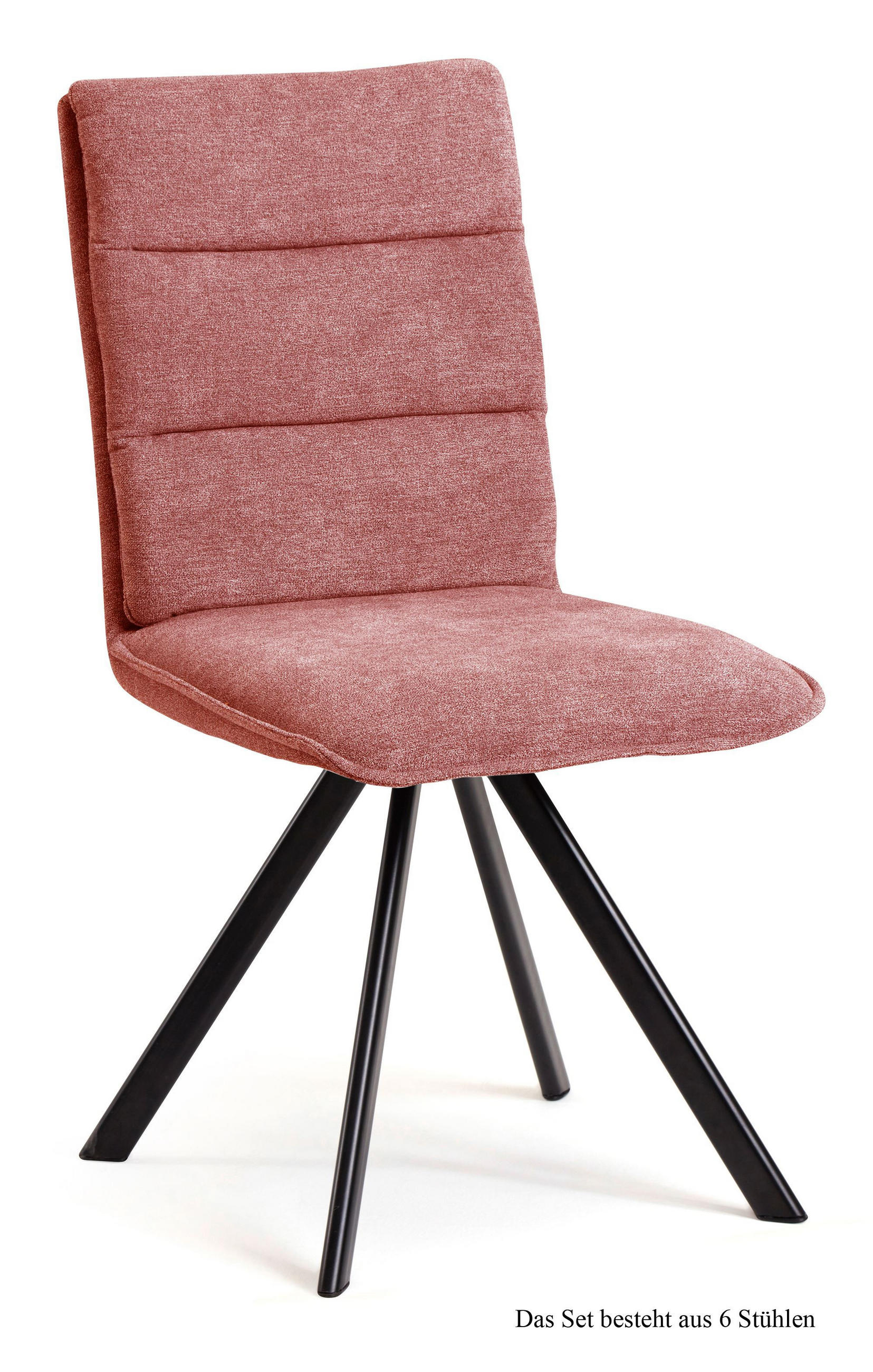 ESSZIMMERSTUHL (6er-Set) Debbi 47x92x60 Schwarz/Rosewood - Dunkelrosa/Schwarz, Kunststoff (60/92/47cm) - 58aufmkessel
