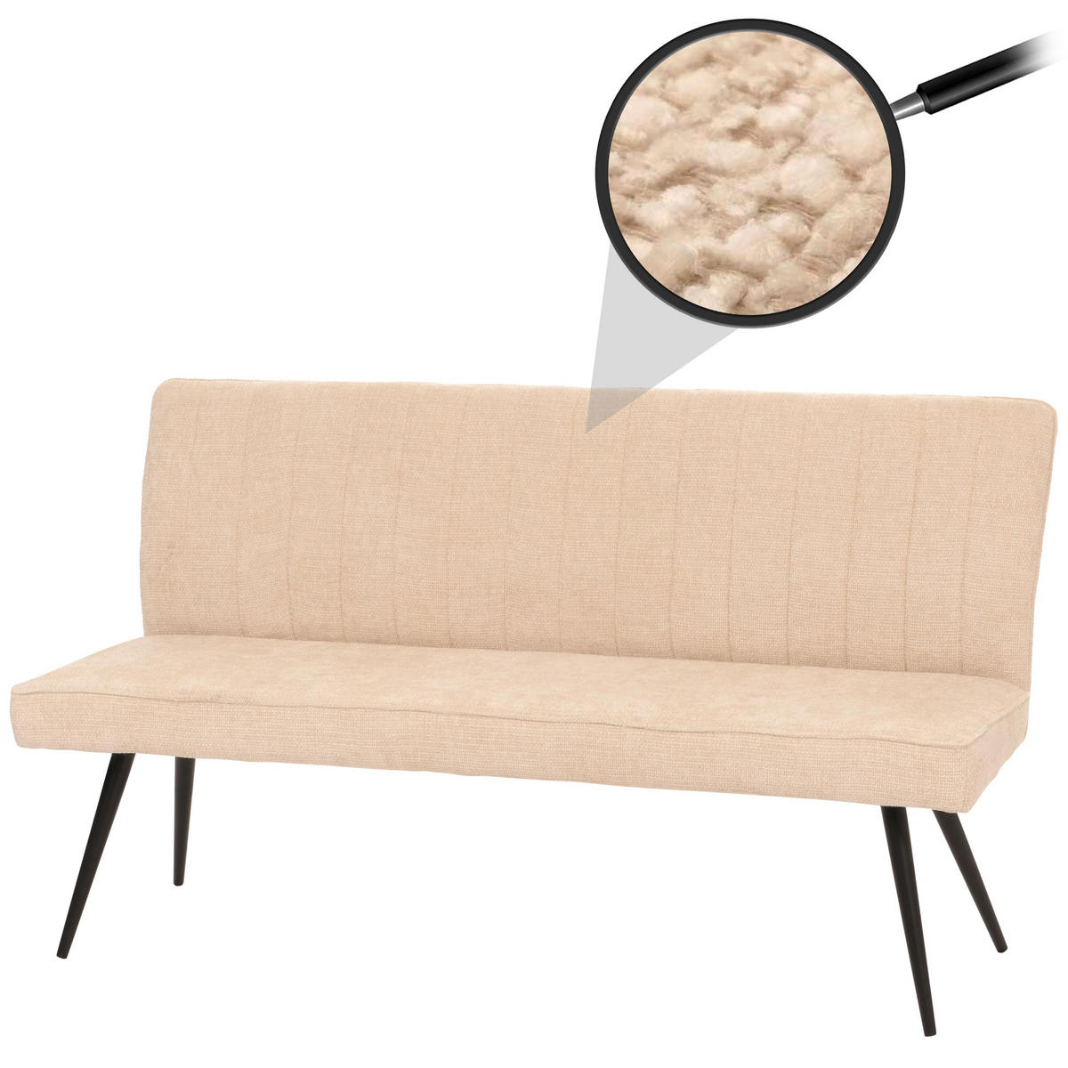 SITZBANK Beige - Beige, Textil (160/90/60cm) - MCW